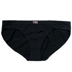 Victorias Secret PINK Seamless Extra Low Rise Bikini Panty black Large